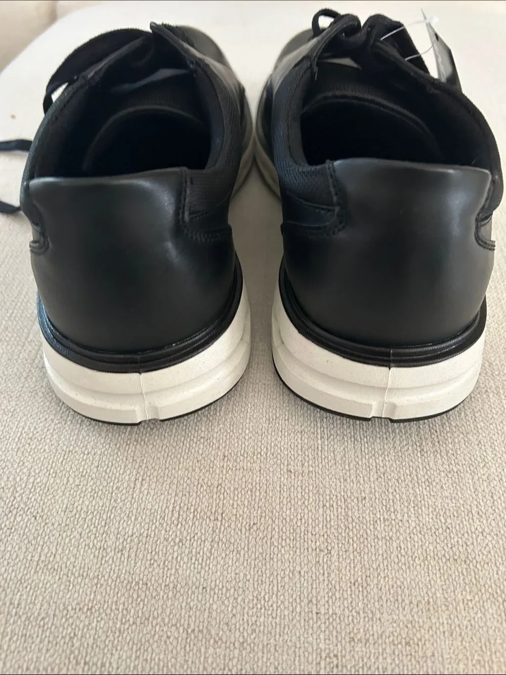Lands End Mens Sport Oxford Shoes Black White Hybrid Sneaker, Mens 9.5, NWT